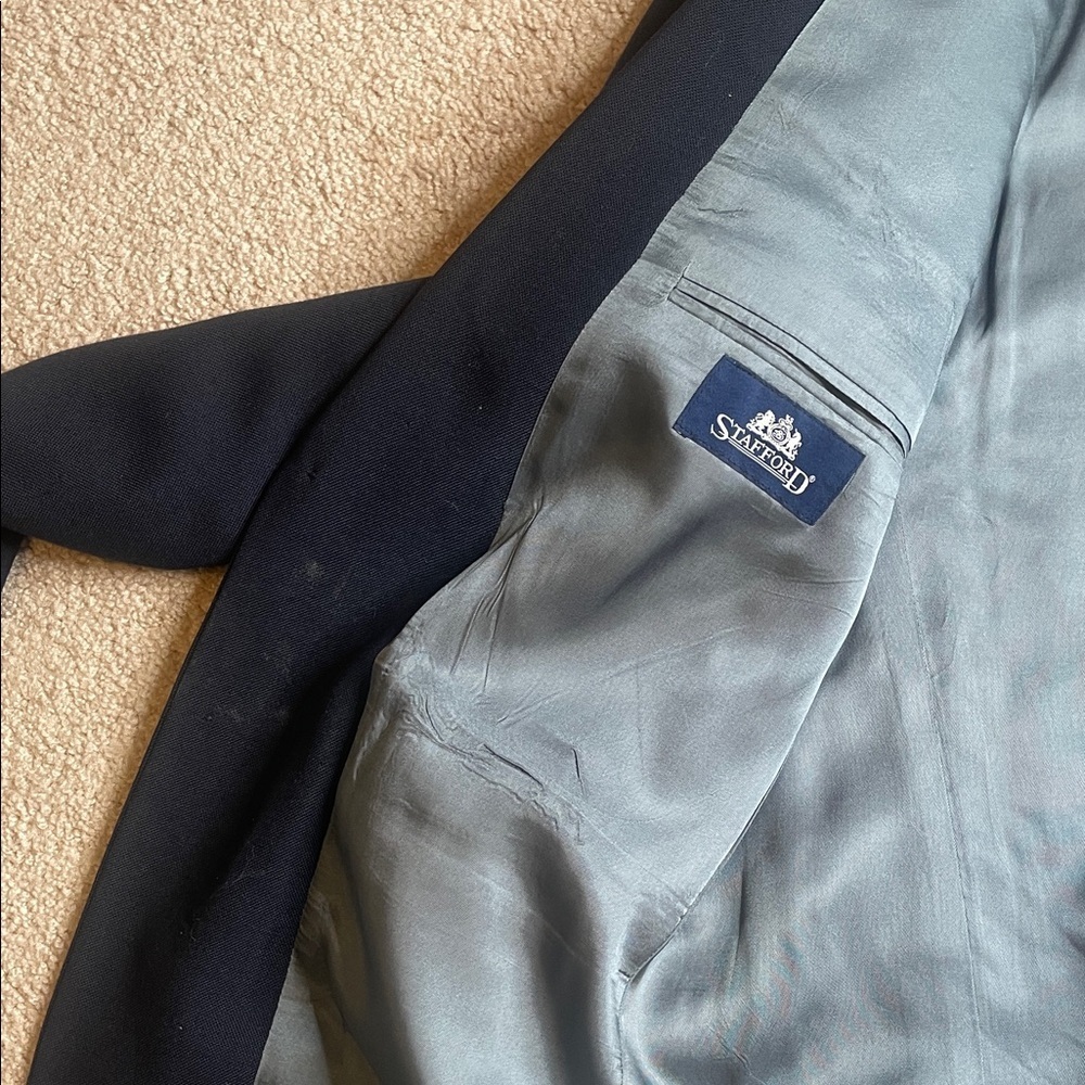 Stafford Dark Blue Blazer with Gold Accents - Picture 5 of 10